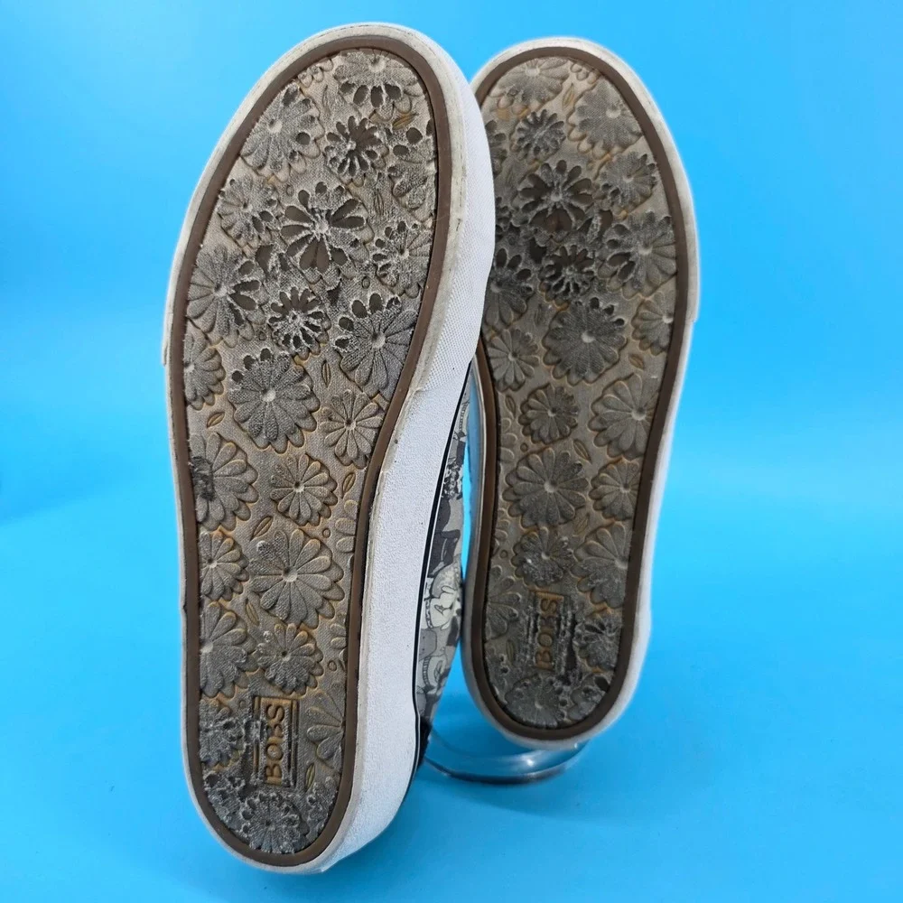 Skechers BOBS for Dogs Black Grey Dog Print Sneakers Low Top 33294 Womens 10 - Picture 10 of 14